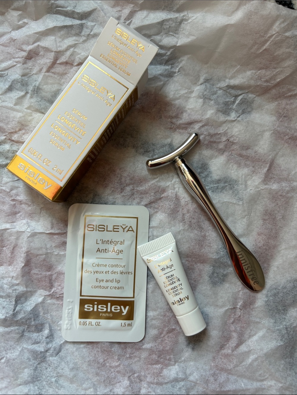 Sisley Paris skincare samples.